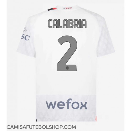Camisa de time de futebol AC Milan Davide Calabria #2 Replicas 2º Equipamento 2023-24 Manga Curta